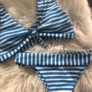 Brand New Blue Stripe Bikini